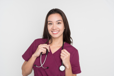 female nurse smiling